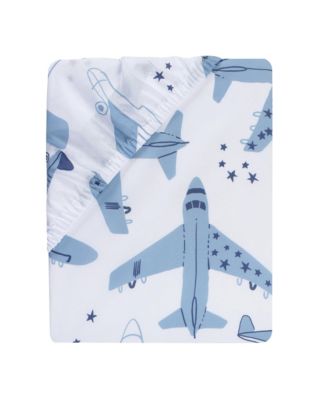 Little Aviator Airplane Baby/Toddler White Fitted Crib Sheet