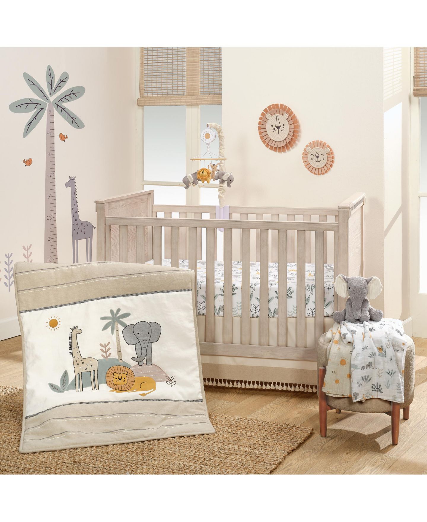Детская мягкая игрушка Lambs & Ivy Little Peanut Soft-Boucle Elephant 9" Plush, цвет: Серый — фото 7