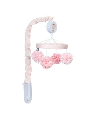 Signature Botanical Baby Pink Floral Musical Baby Crib Mobile