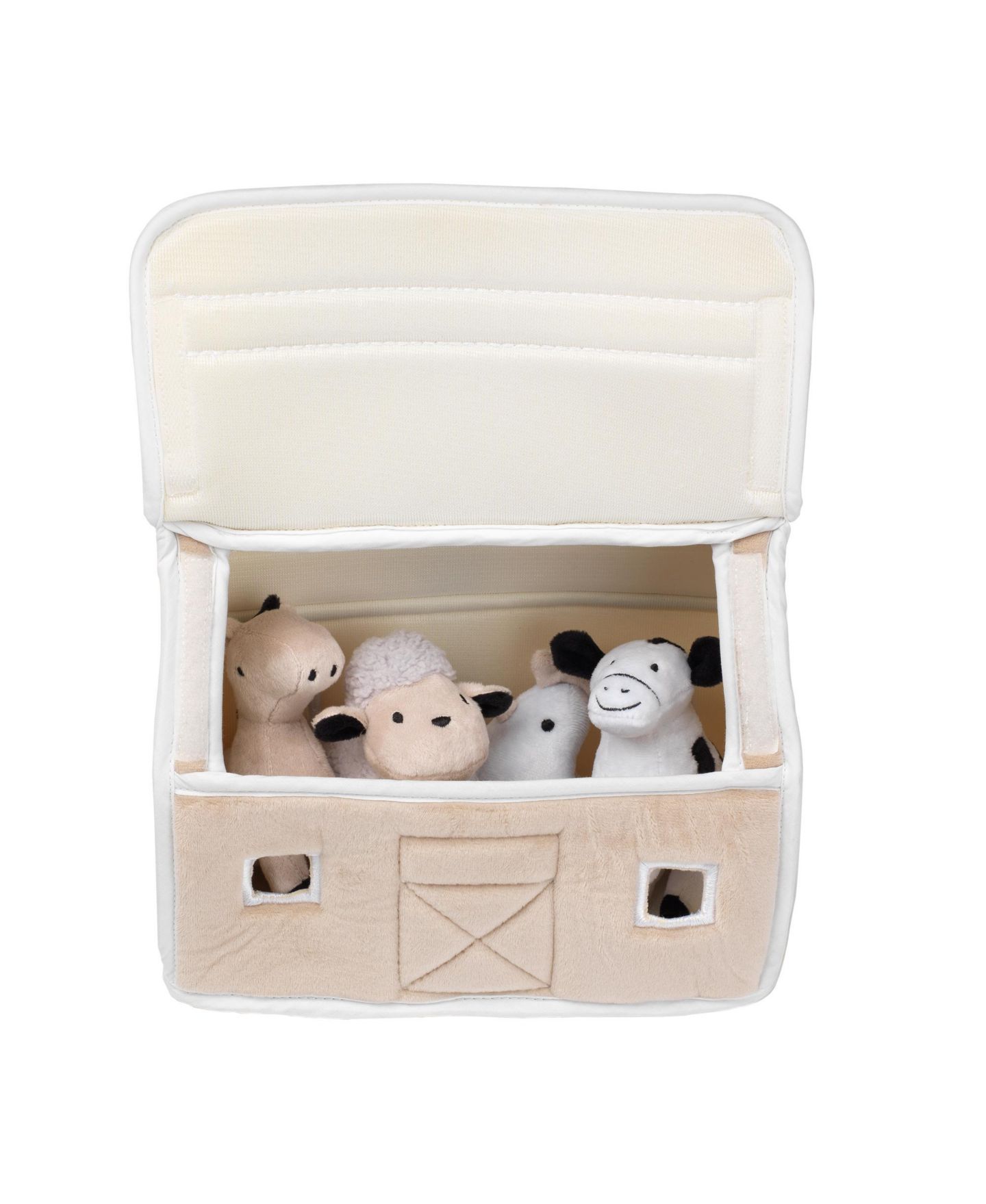 Детские мягкие игрушки Lambs & Ivy Farm Animals Plush Barn, 5-Piece Set, цвет: Серо-коричневый — фото 4