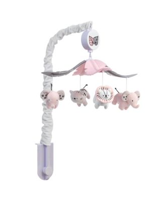 Happy Jungle Musical Baby Crib Mobile Safari Animals Soother Toy