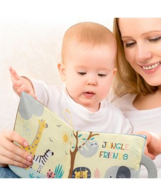 Jungle Friends Developmental Soft Book & Elephant Plush Toy Gift Set