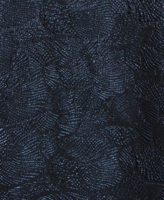 Alex Evenings Women's Printed Jacquard Collared Dress