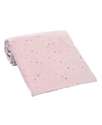 Ballerina Baby Pink with Gold Stars 2-Sided Soft Baby Blanket
