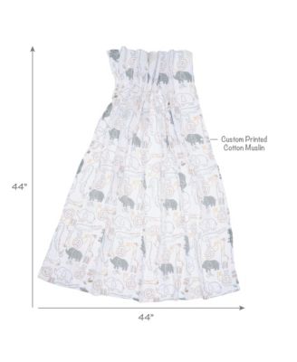 Jungle Story 100% Cotton Muslin Safari Swaddle Blankets - 2 Pack