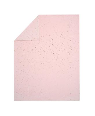 Ballerina Baby Pink with Gold Stars 2-Sided Soft Baby Blanket