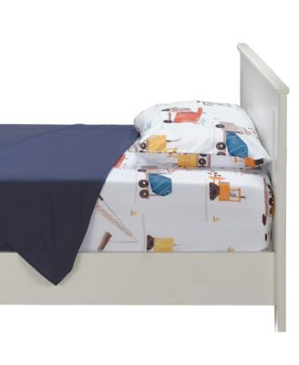 Construction Zone Transportation 3-Pc. Sheet & Pillowcase Set, Twin