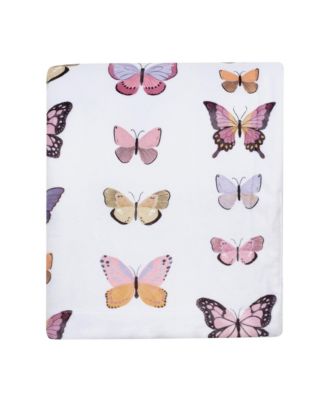 Butterfly Dreams Ultra-Soft Fleece/Faux Shearling Baby Blanket