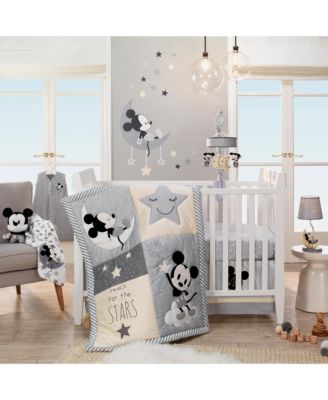 Disney Baby Mickey Mouse Black/White Plush Stuffed Animal Toy by