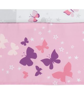 Butterfly Kisses Pink/Purple 3-Piece Baby Crib Bedding Set