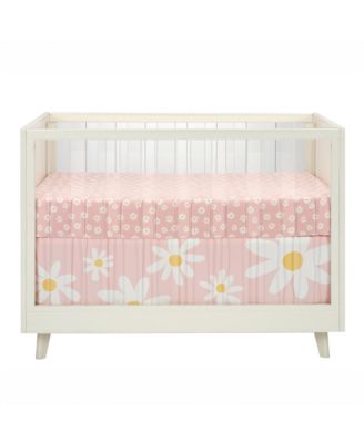 Daisy Dreams 3-Piece Pink/White Baby Nursery Crib Bedding Set