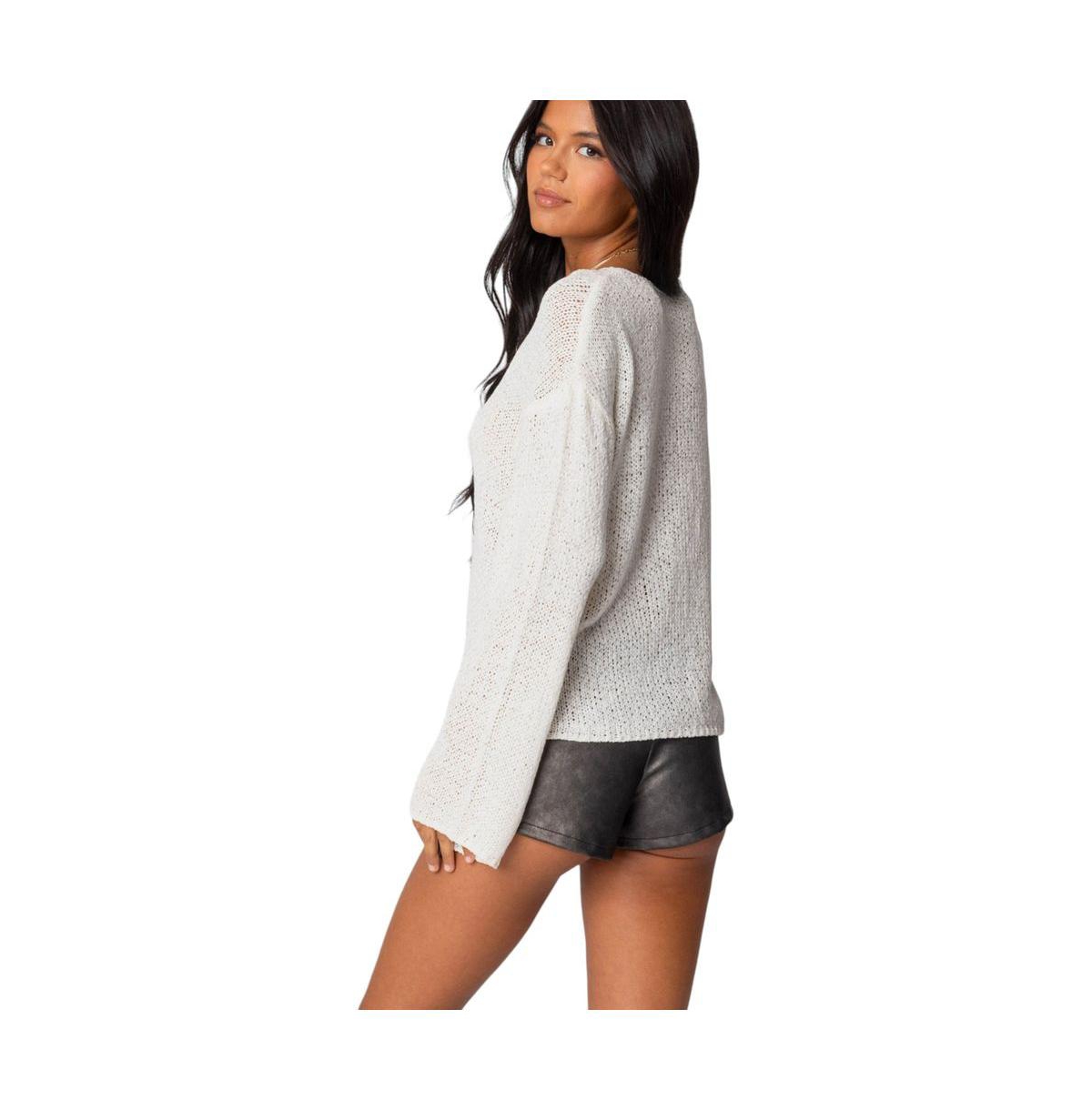 Edikted Women's Drop Shoulder Light Knit Sweater