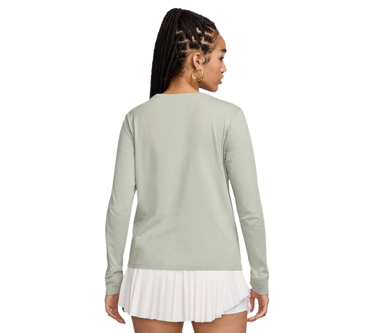 Nike Women's Sportswear Essentials Long-Sleeve Logo T-Shirt -whi