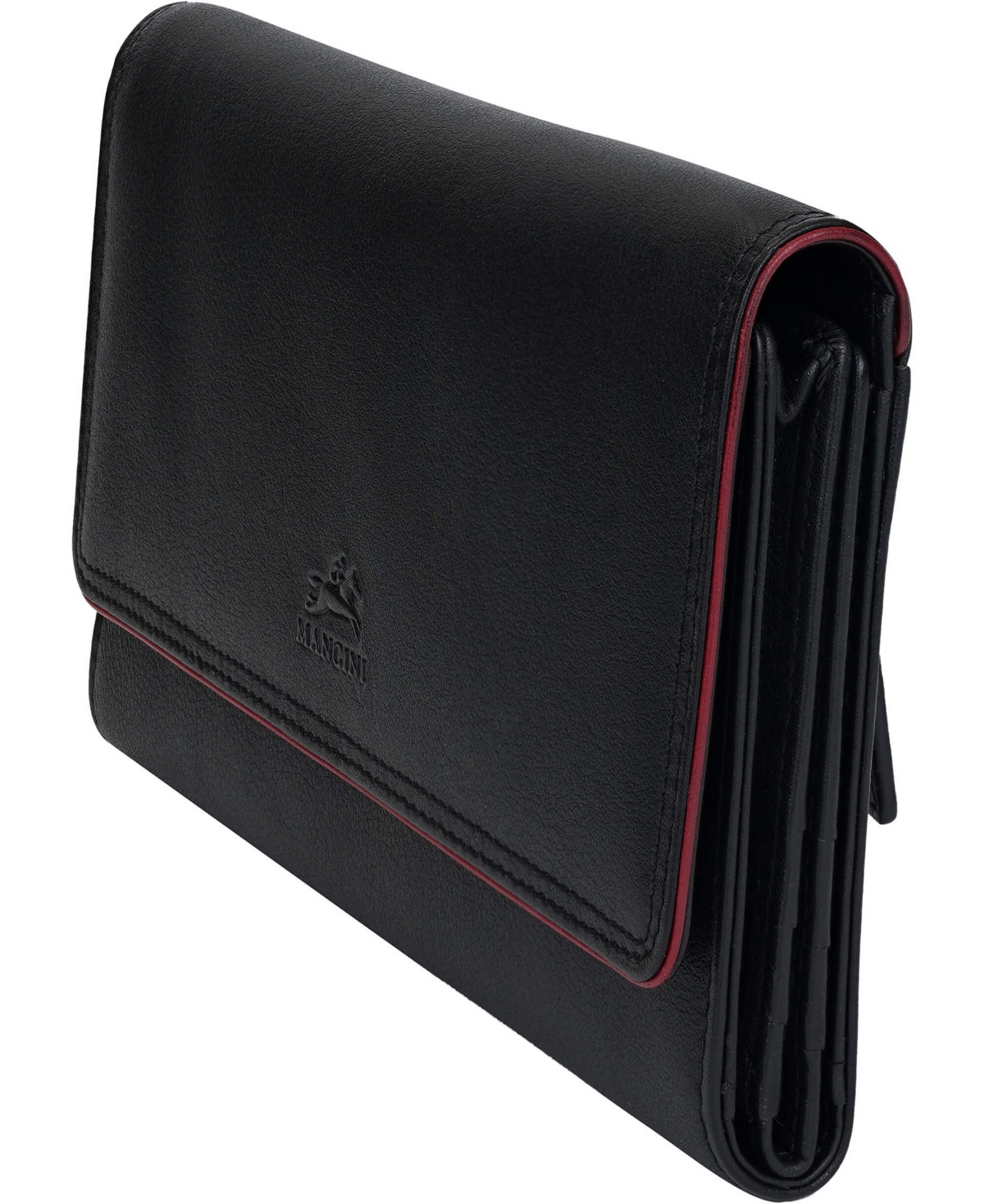 Mancini Women's Sonoma Rfid Secure Quad Fold Wallet In Red