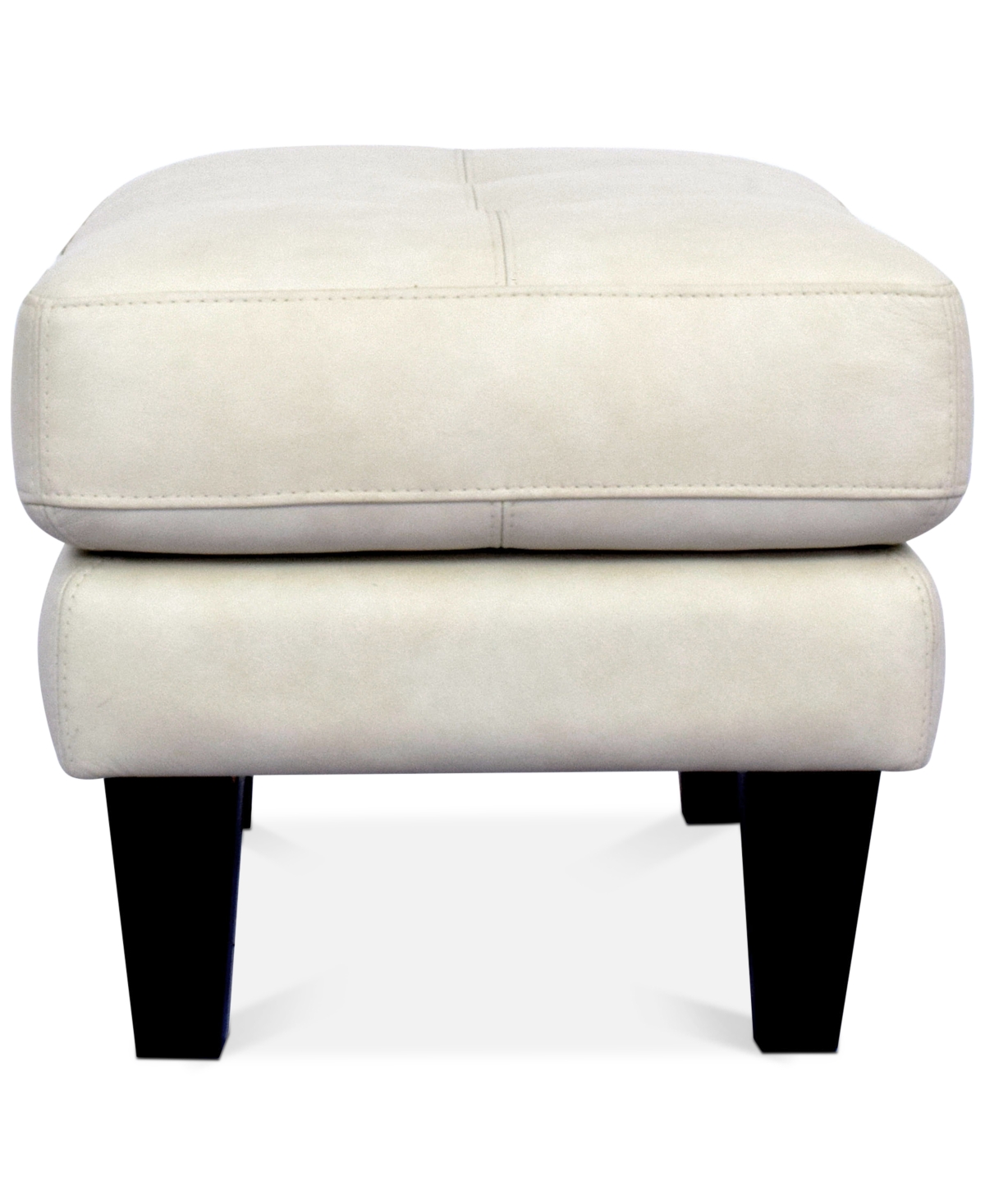 Macy's Pezley Leather Ottoman, Created For  In Cream