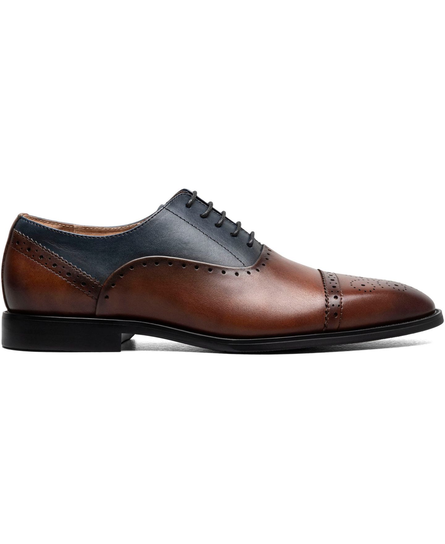 Stacy Adams Men's Reynolds Cap Toe Oxford, цвет: Коричневый / Тёмно-синий — фото 5