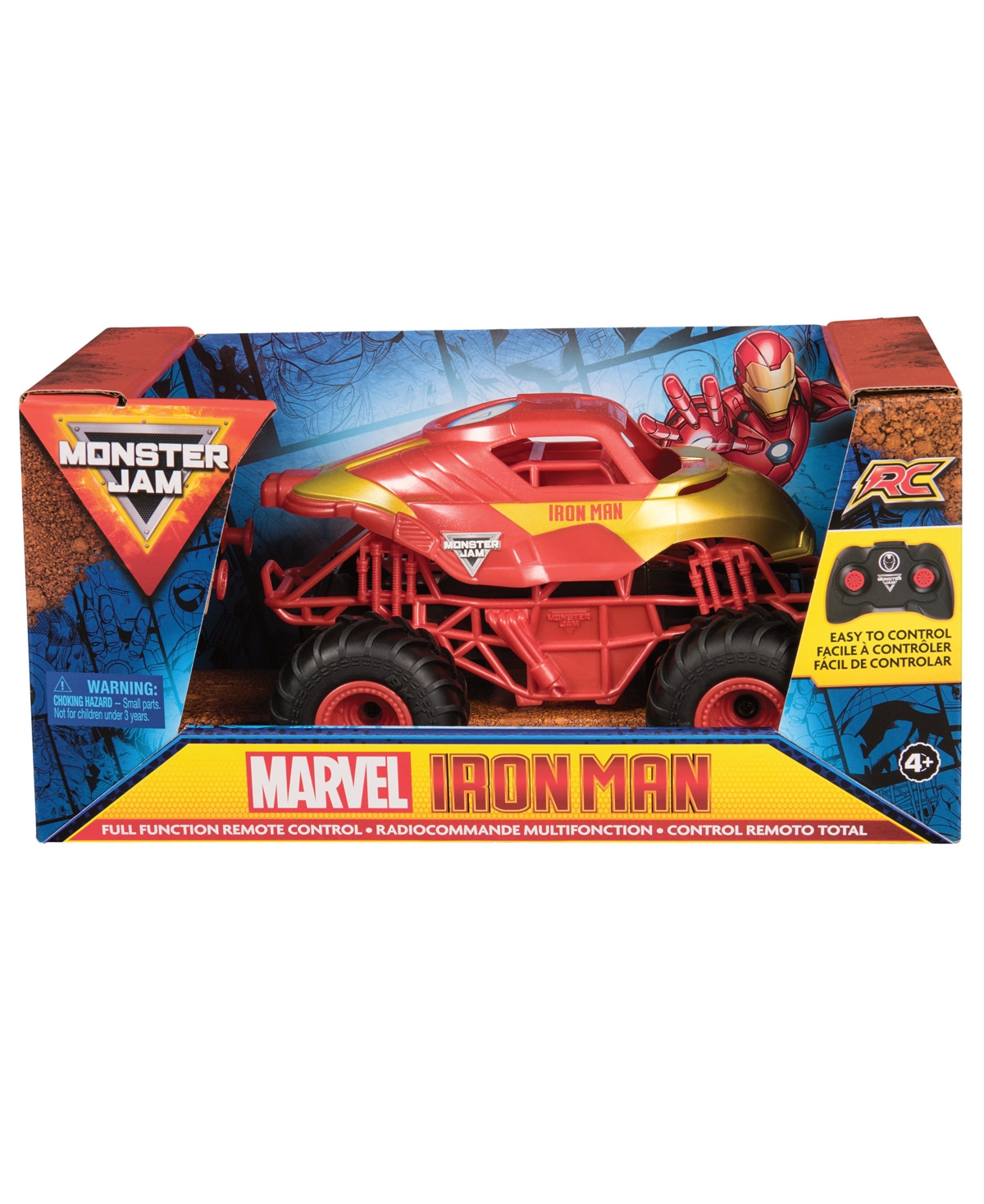 Monster Jam Marvel Iron Man Remote Control Monster Truck In Multi Color