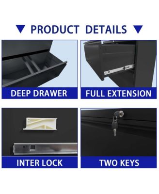 5-Drawer Lockable Metal File Cabinet for Home/Office Use