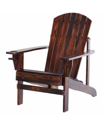 Classic Adirondack Chair with Cup Holder & Weather Resistance