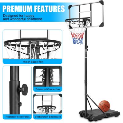 Streamdale Portable Basketball System with Adjustable Height