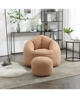 High-Pressure Foam Bean Bag Sofa with Footrest