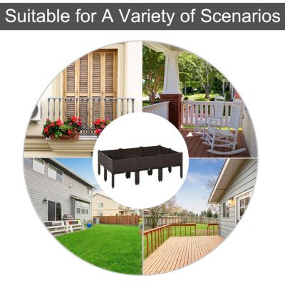 Raised Garden Bed Kit: 6 Elevated Planters with Drainage