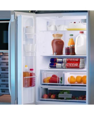 Set of 4 Skinny Soda Can Organizer for Refrigerator - Slim Can Holder Drink Dispenser for Fridge - Soda Can Organizer