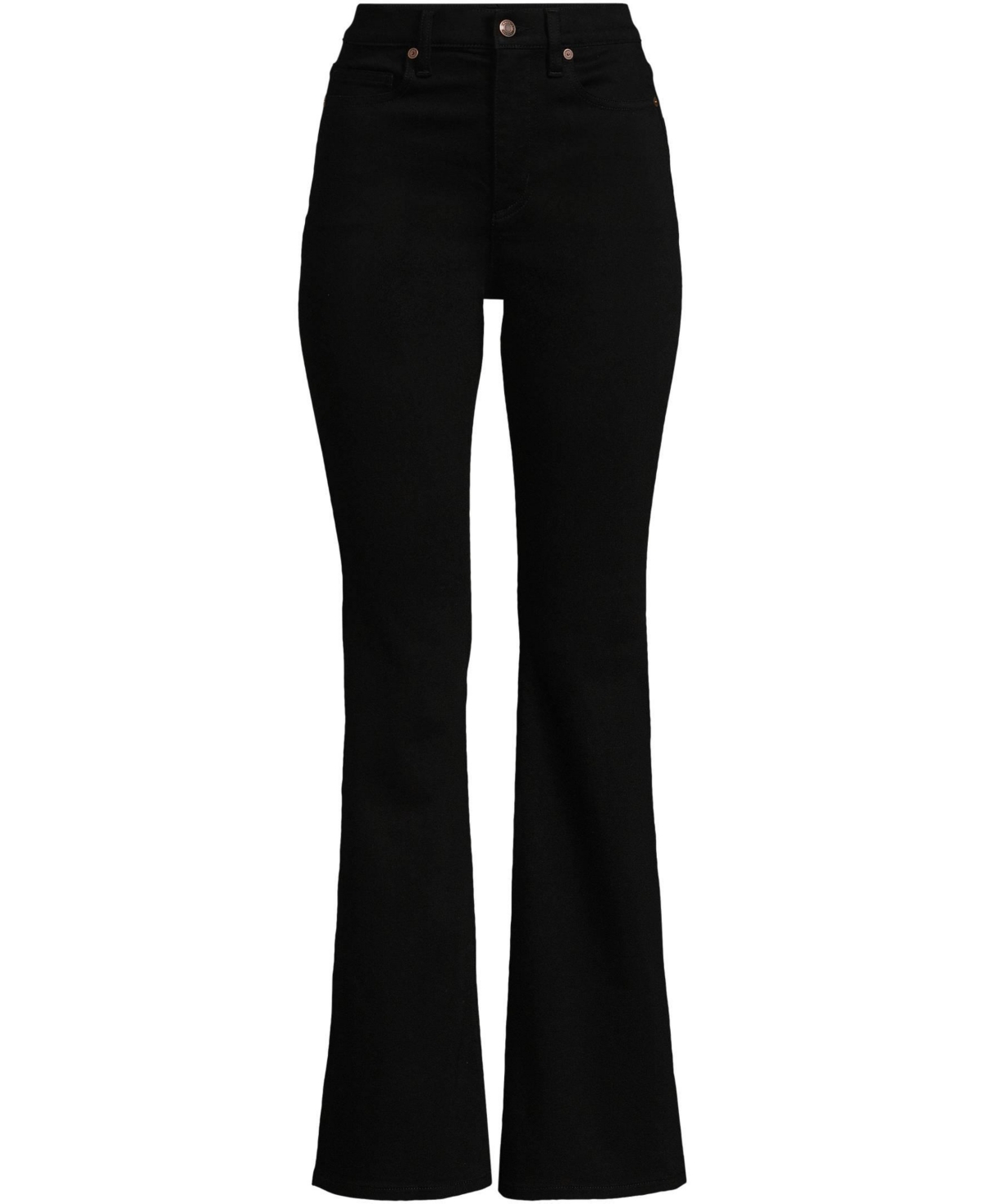 Lands' End Petite High Rise Denim Skinny Flare Jeans