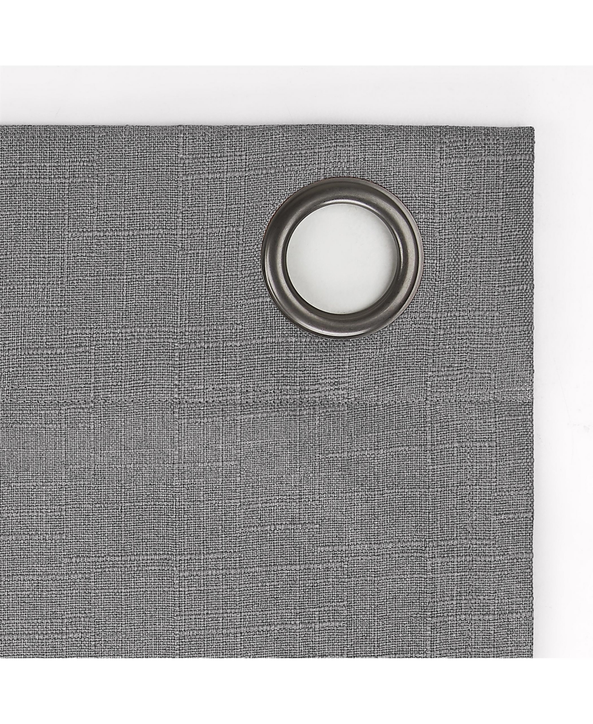 Cayden Grid Texture Draft Shield Fleece Insulated 100% Blackout Grommet Curtain Panel
