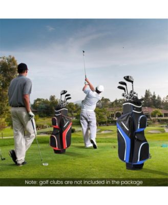 Golf Cart Bag with 14 Way Top Dividers-Blue