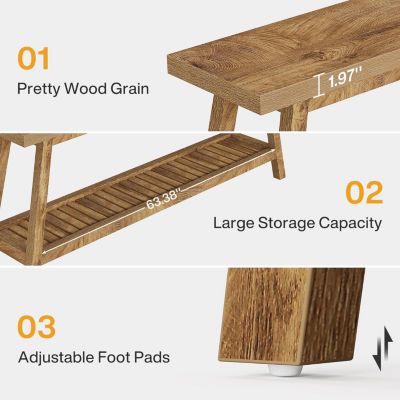 Farmhouse Console Entryway Table: 70.9 Inches Extra Long Console Table for Entryway, 2-Tier Narrow Wood Foyer Sofa Couch Table