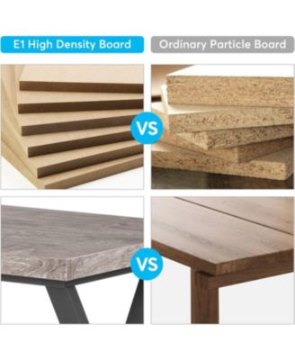 Writing Computer Desk, 55 inch Heavy Duty Study Desk with Z-Shaped Metal Leg, Modern Simple Home Office Computer Desk