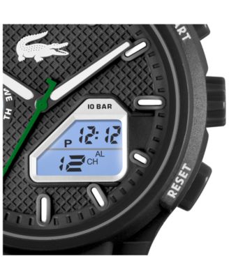 Men's LC33 Black Silicone Strap Watch 45mm