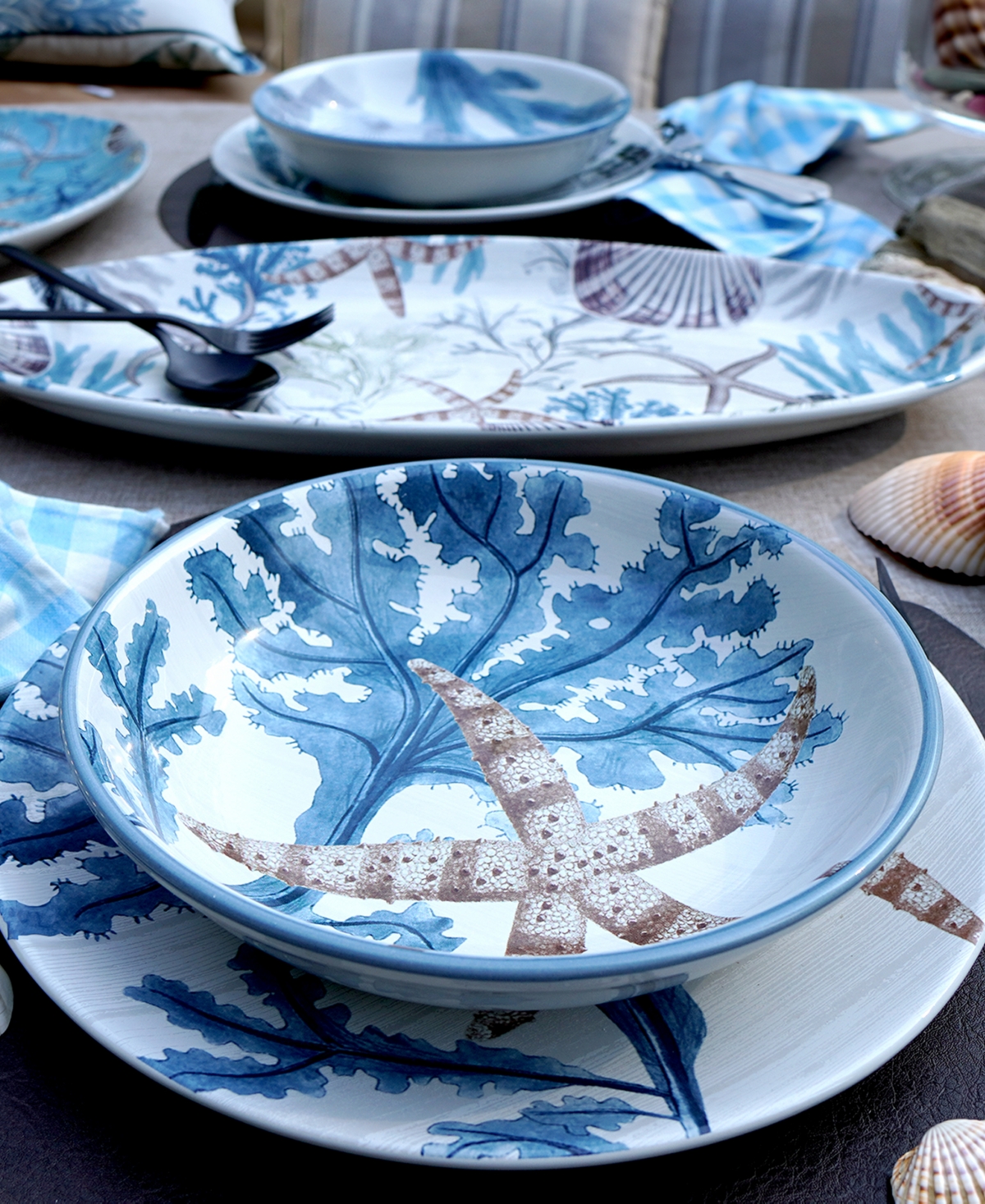 Certified International Beyond The Shore Set Of 4 Soup Bowls In Miscellaneous