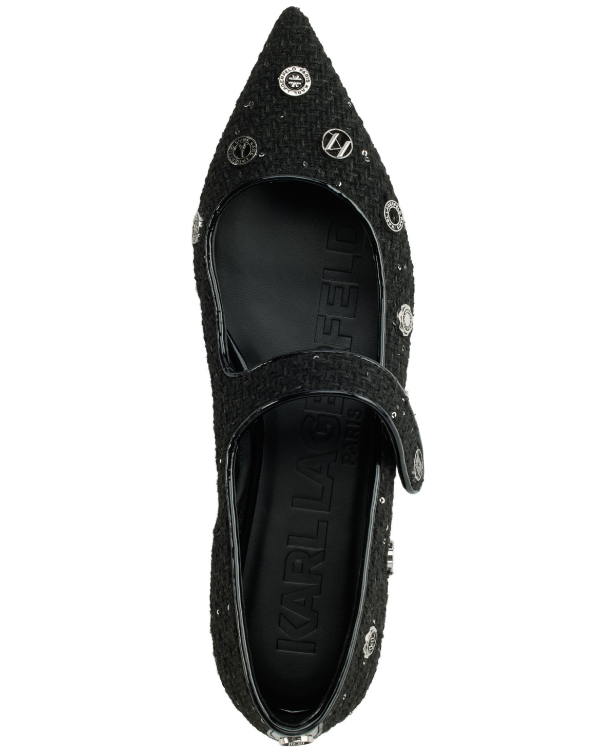 Karl Lagerfeld Paris Women's Vicci Embellished Mary Jane Flats