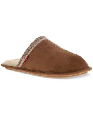 Levis Mens Milton Nordic Microsuede Scuff House Shoe Slippers Tan XL main image 1