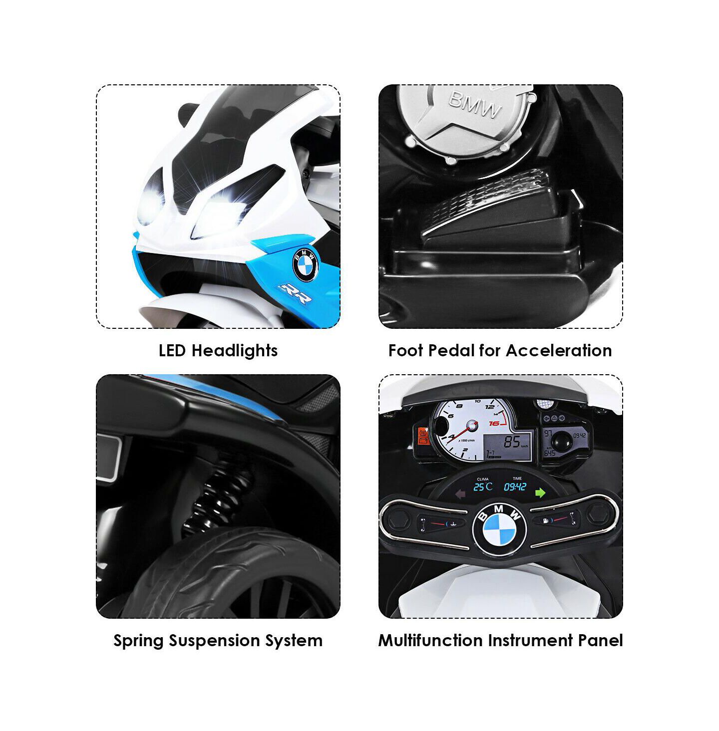 Детская игрушка Gymax Kids Ride-On Motorcycle BMW Licensed 6V Electric 3-Wheel, 44-lb Capacity, Ages 18-36 Months, цвет: Чёрный, вариант 1 — фото 10