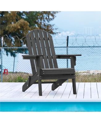 Folding Adirondack Chair Solid Wood Garden Chair