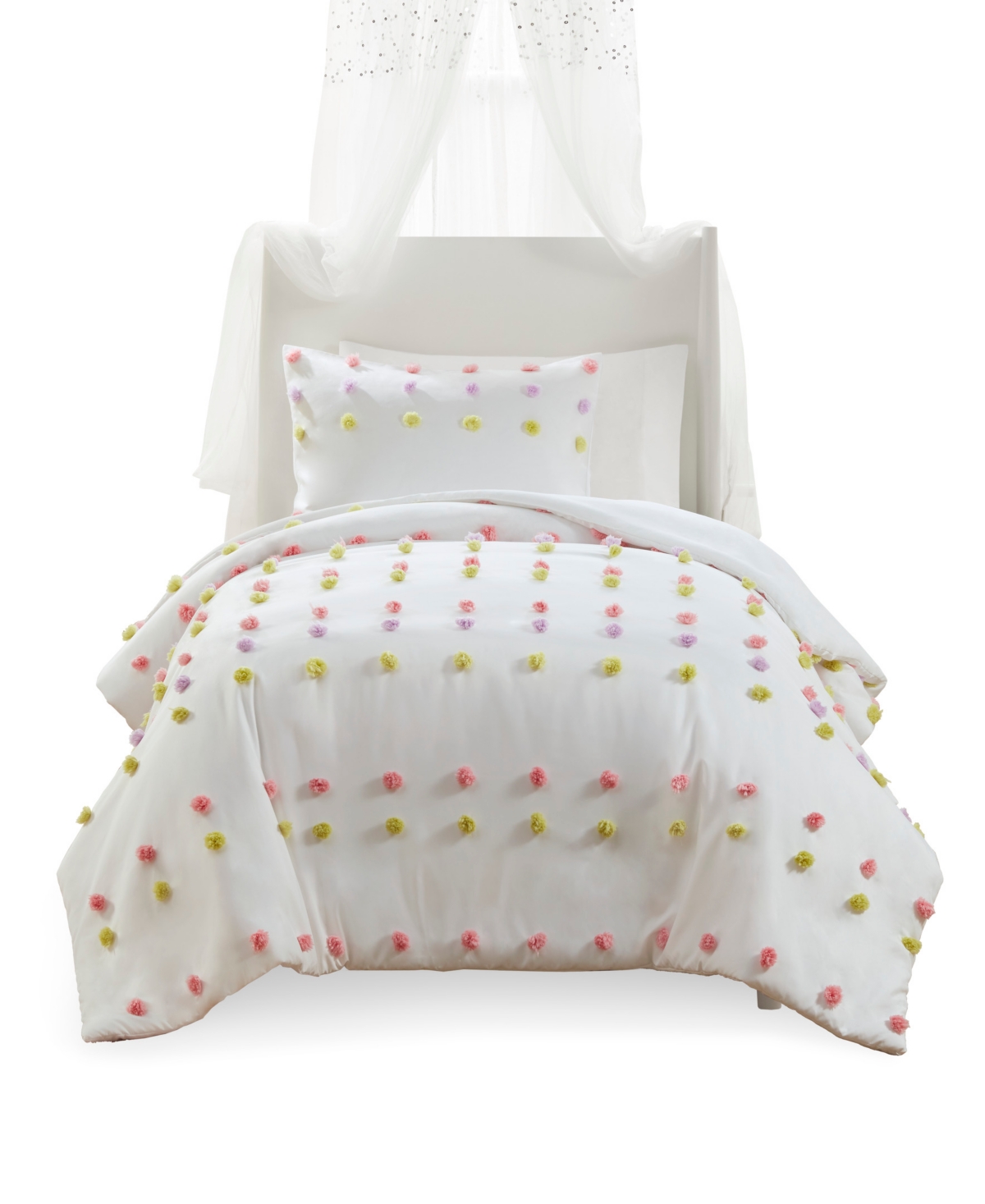 Mi Zone Kids Cora Pompom Clip Jacquard 2-Pc. Comforter Set,