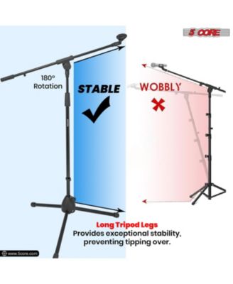 Tripod Mic Stand Heavy Duty Height Adjustable Floor Microphone Boom Arm Pedestal Para Microfono for Singing On Stage Studio - MS 080