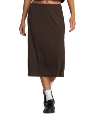 RVCA - Juniors' Jenni Ribbed Midi Skirt