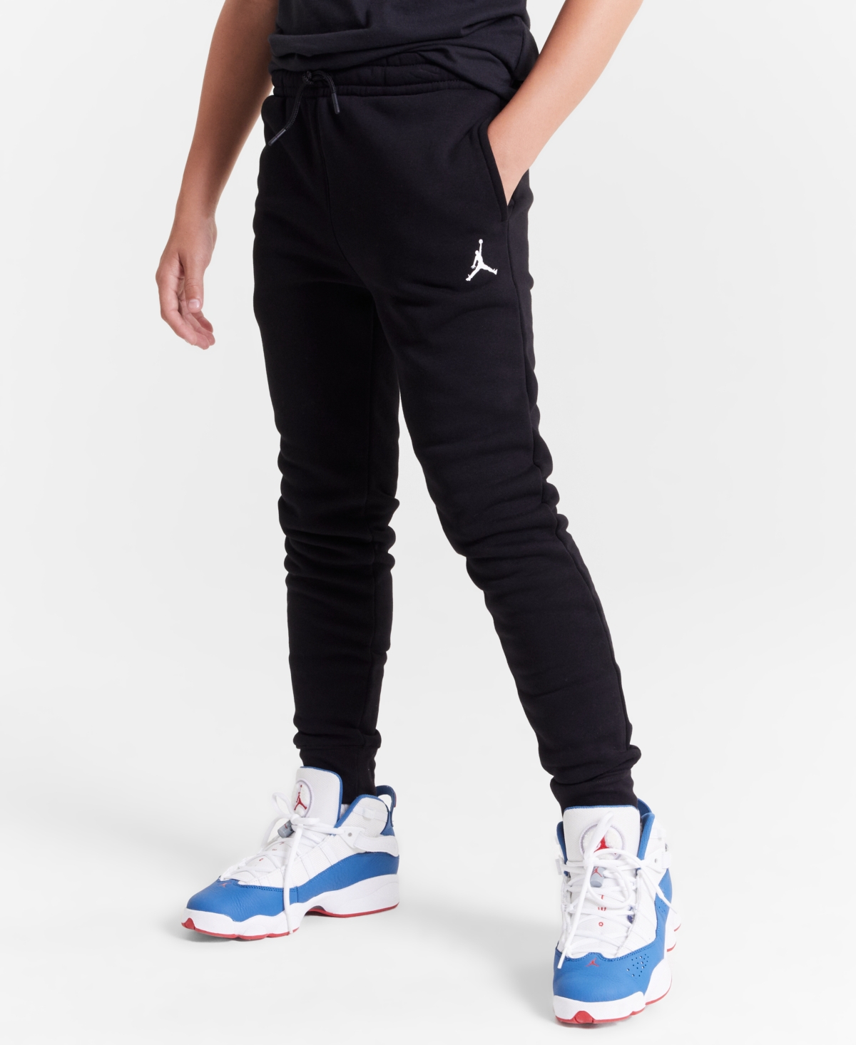 Jordan Big Boys Mj Brooklyn Fleece Essentials Sweatpants In Black