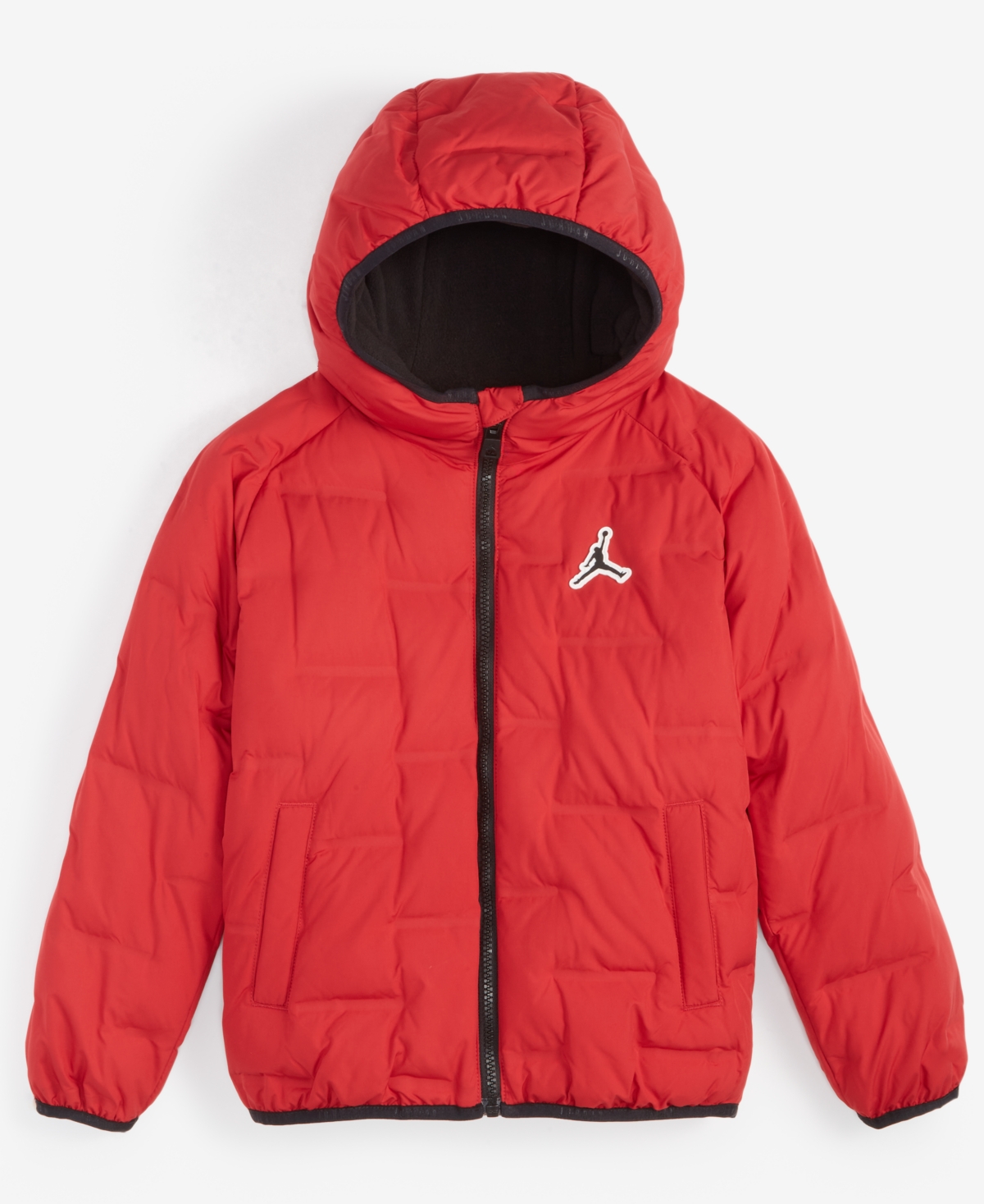 Jordan Big Kids Welded Full-Zip Hooded Puffer Jacket - R78gym Red