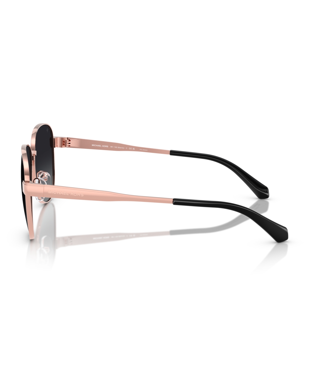 Michael Kors Women's Polarized Sunglasses, Biarritz Mk1160 In Rose Gold