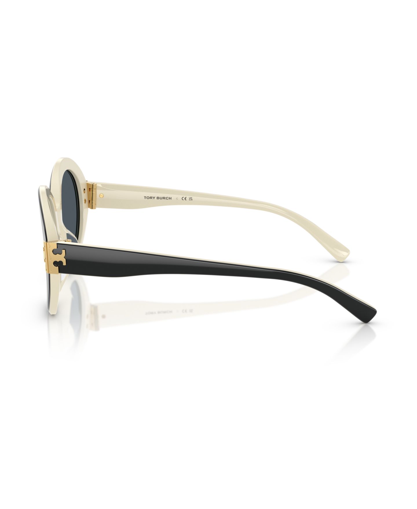 Женские солнцезащитные очки Tory Burch Sunglasses TY7210U, цвет: Чёрный / Слоновая кость — фото 2