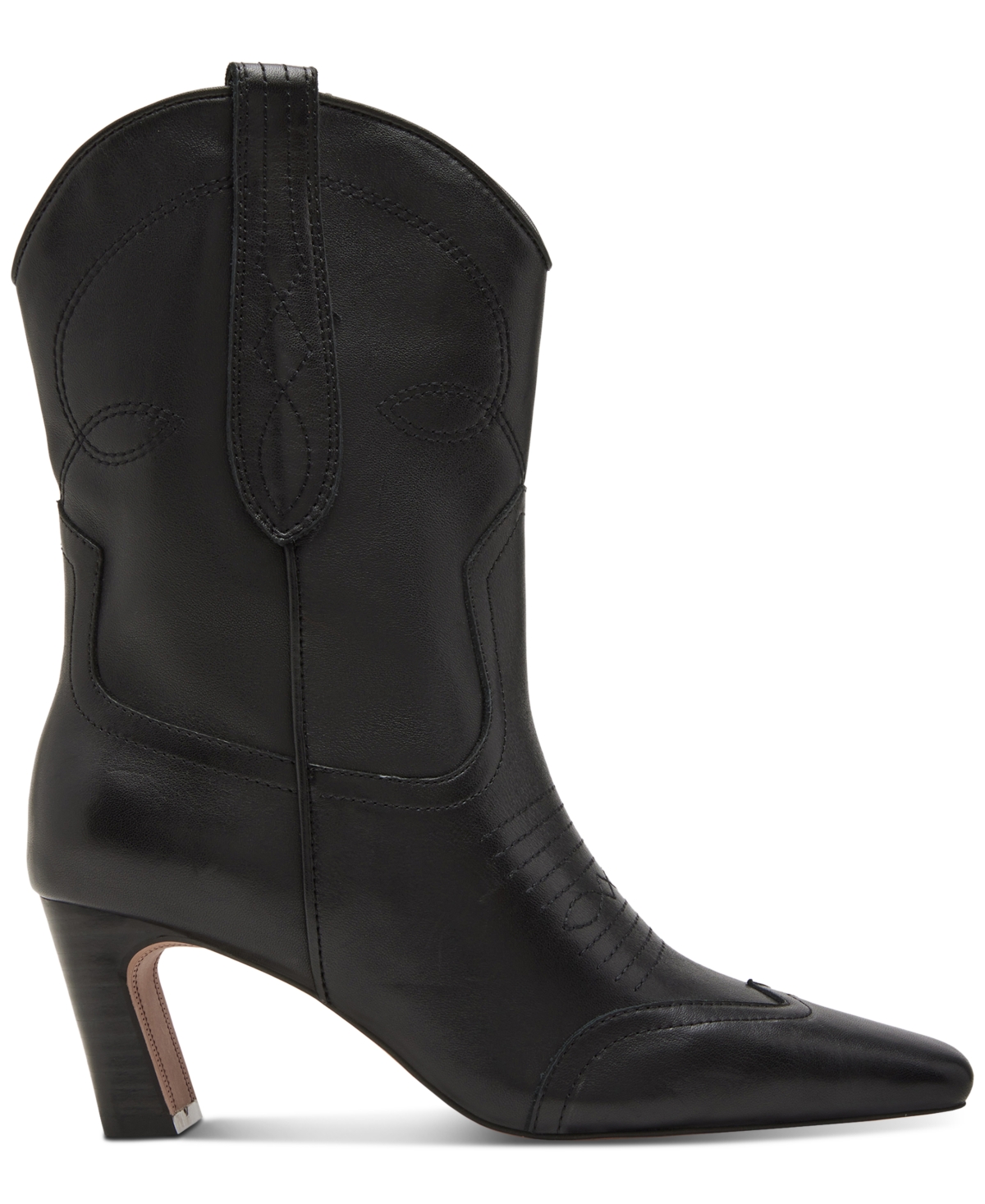 Steve Madden Women's Josefine Blade Heel Western Dress Booties -Leather