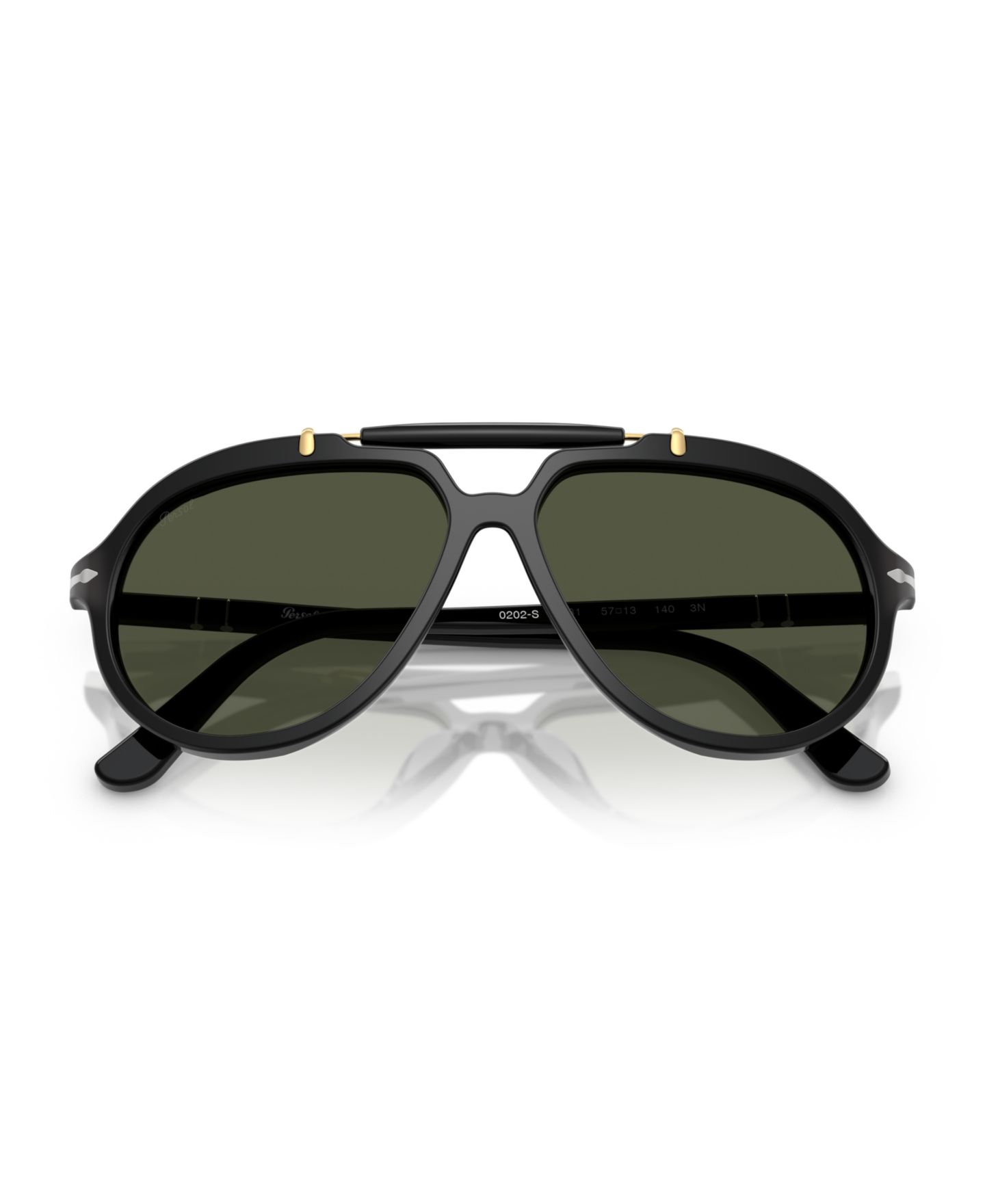 Солнцезащитные очки Persol Unisex Round, PO0202S, цвет: Чёрный — фото 4