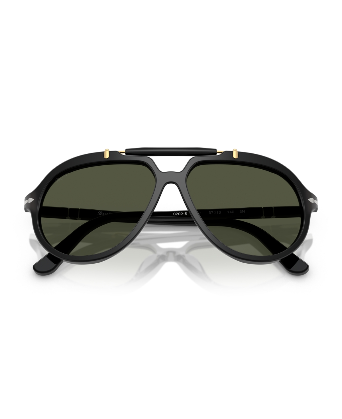 Persol Unisex Round Sunglasses, Po0202s In Black
