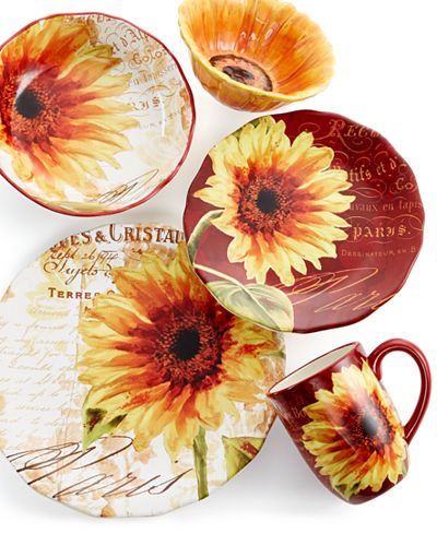 Certified International Paris Sunflower Dinnerware Collection