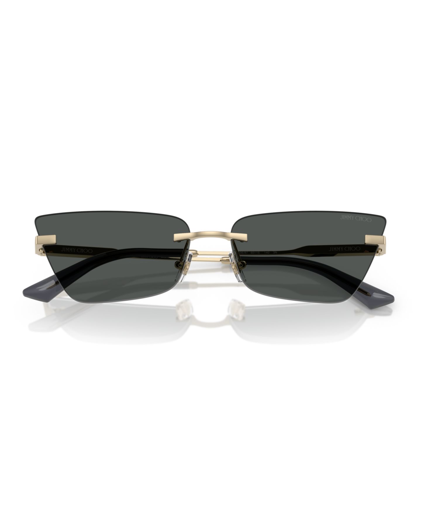 Женские солнцезащитные очки Jimmy Choo Sunglasses JC4012, цвет: Бледный золотой — фото 5